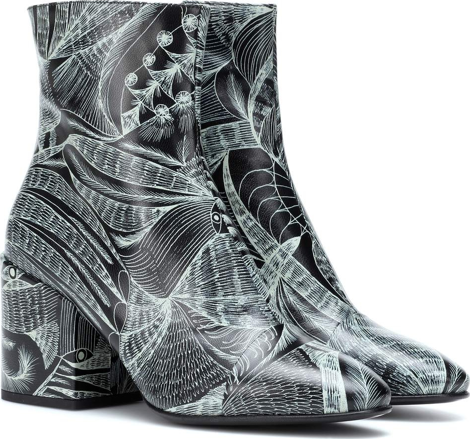 Dries Van Noten Printed leather ankle boots