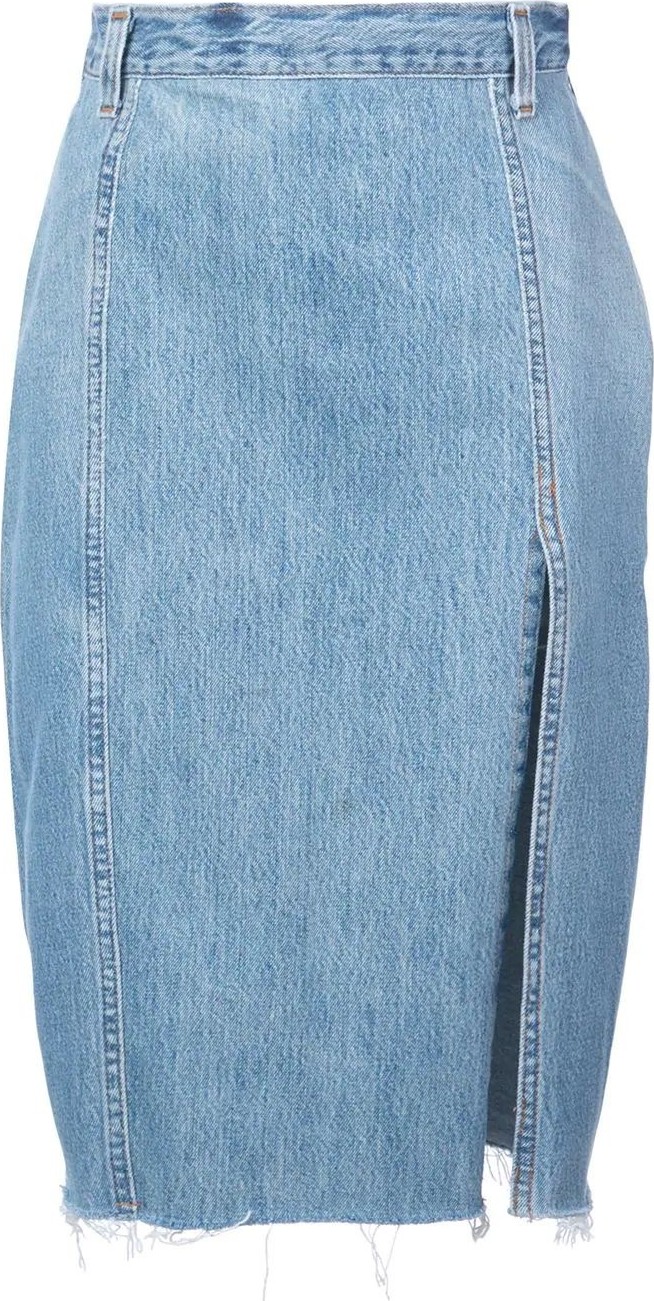 RE/DONE pencil denim skirt
