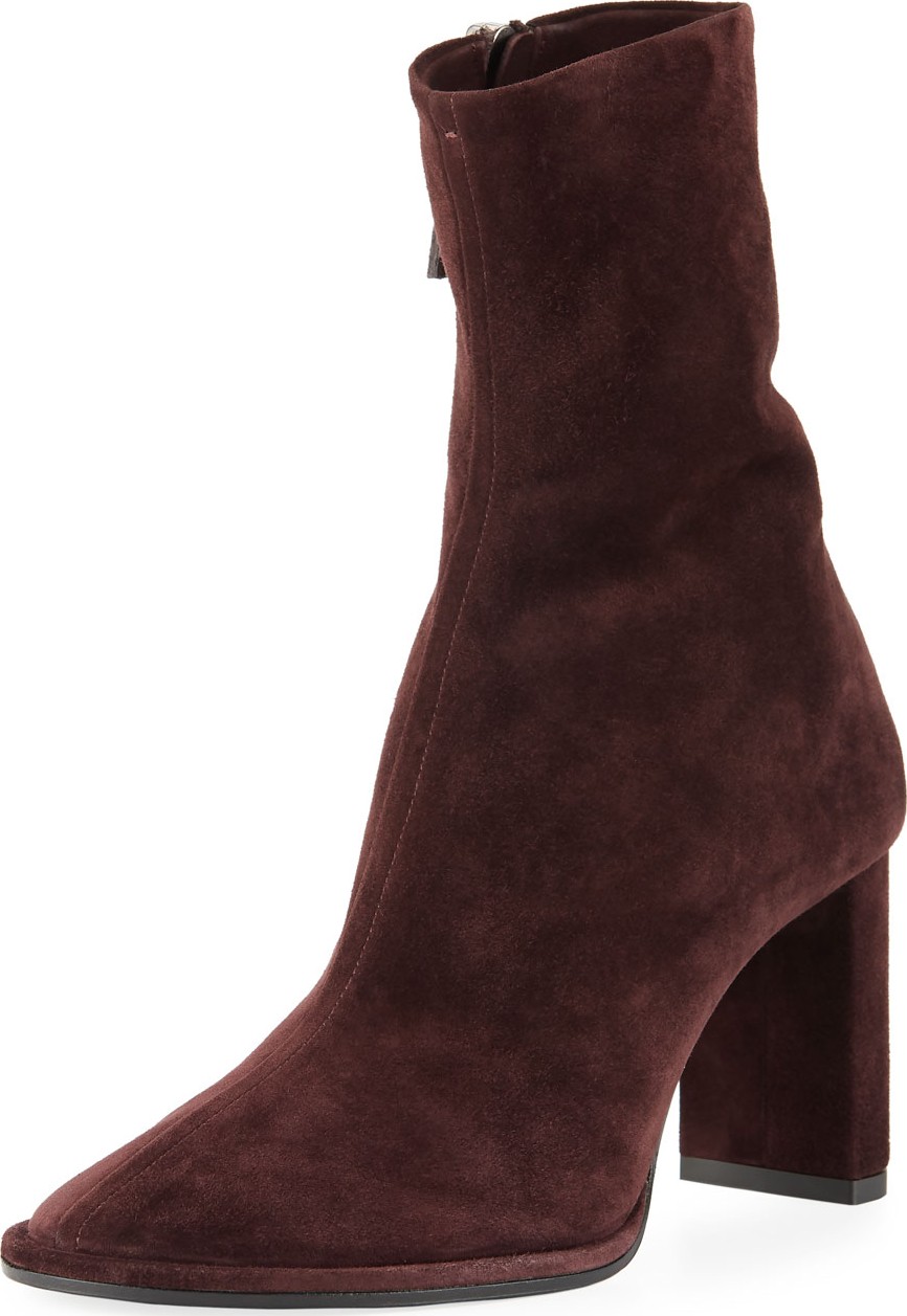 THE ROW Teatime Suede Zip Booties
