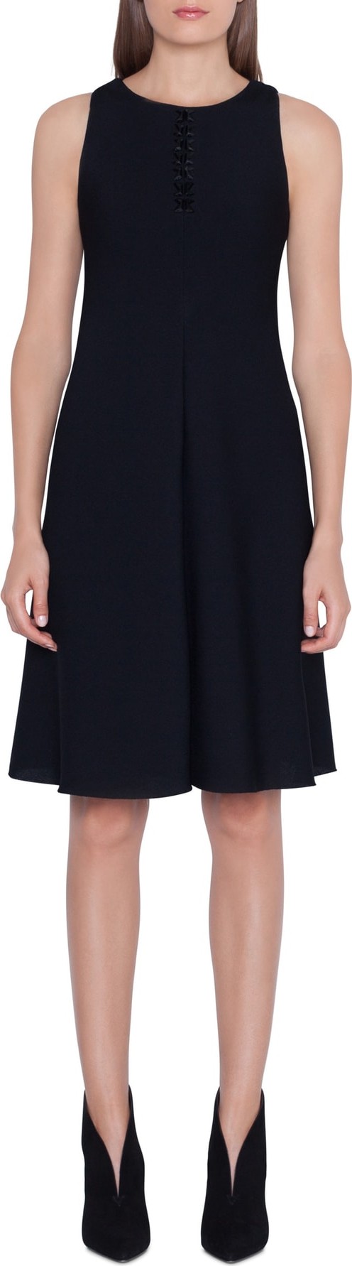 Akris Magic Forms Embellished Crepe Dress