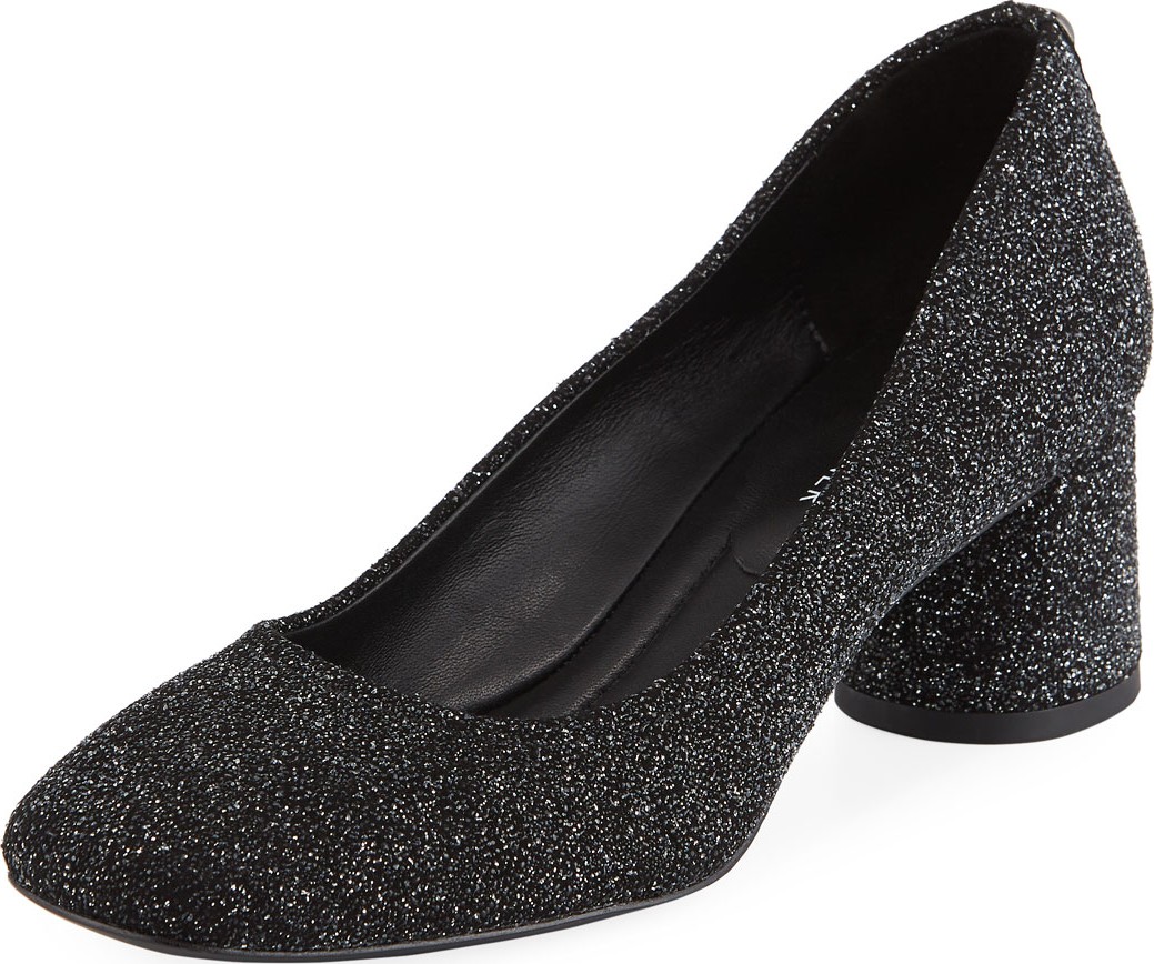 Donald J Pliner Camy Glitter Block-Heel Pumps