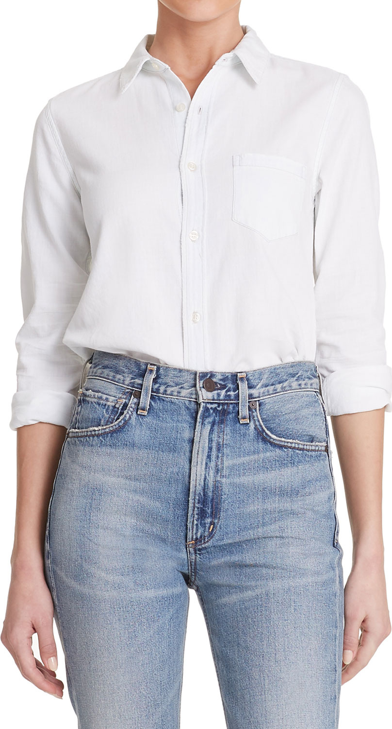 Citizens Of Humanity Sofia Slim Classic Button-Front Denim Shirt
