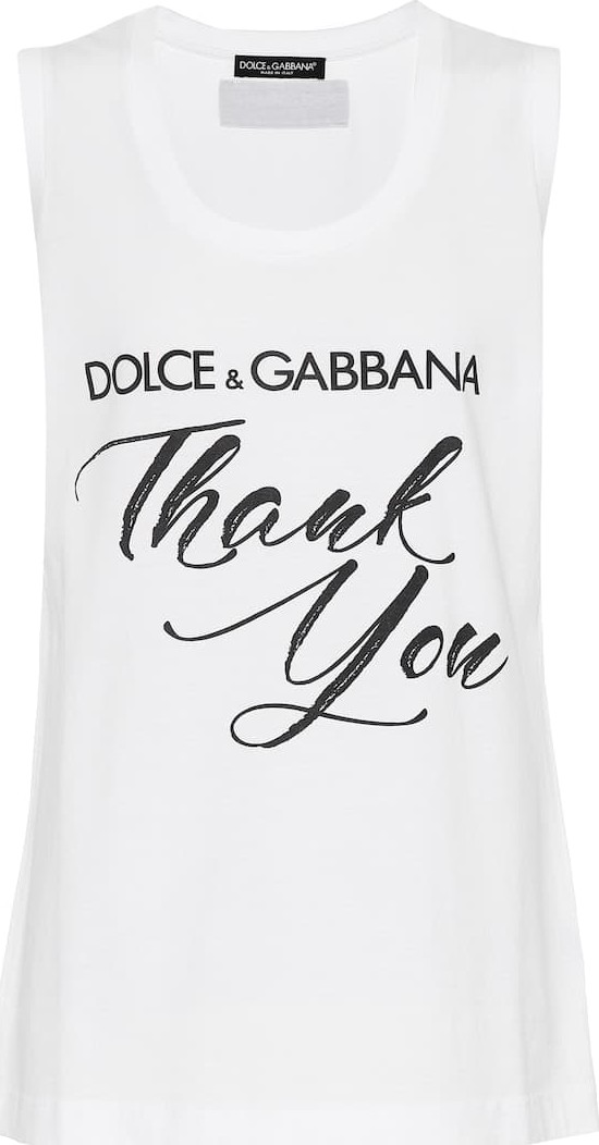 Dolce & Gabbana Thank You cotton tank top