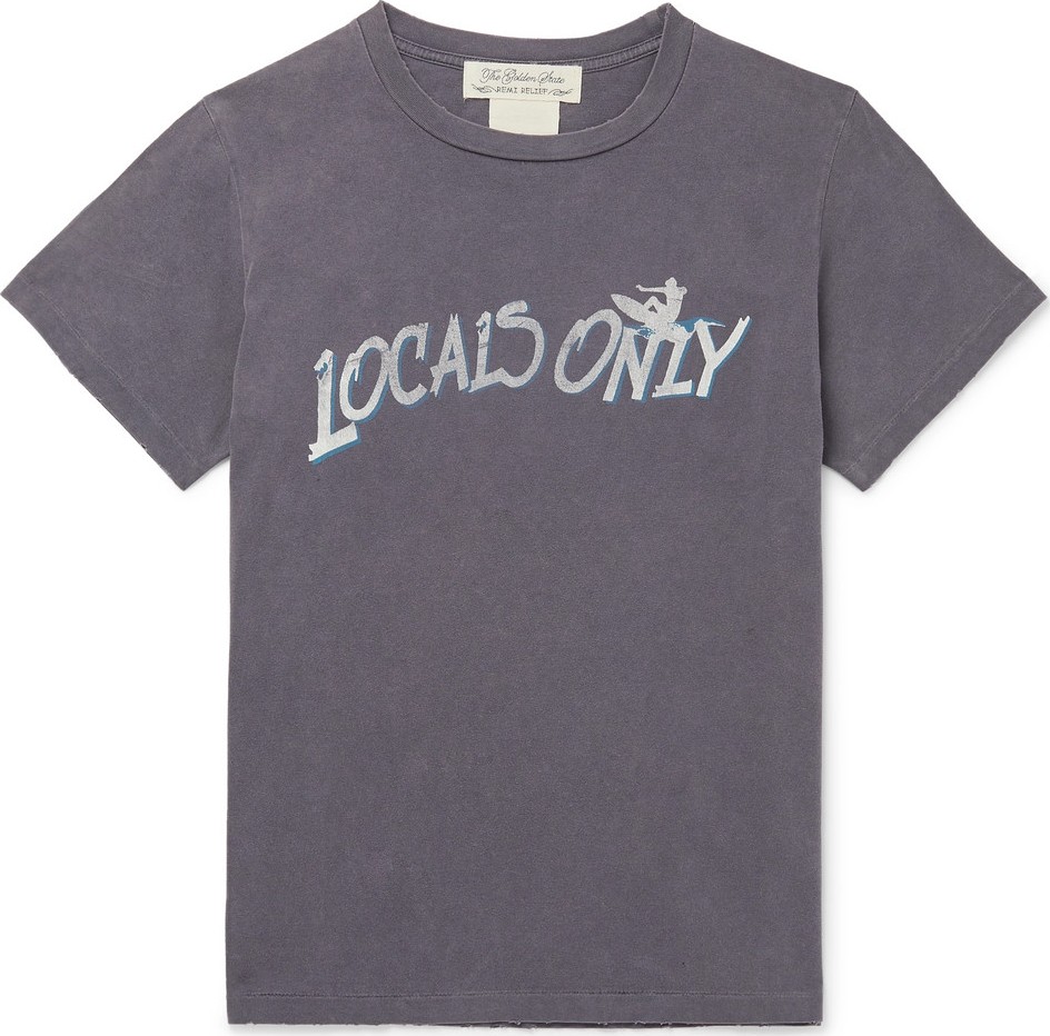 Remi Relief Distressed Printed Cotton-Jersey T-Shirt