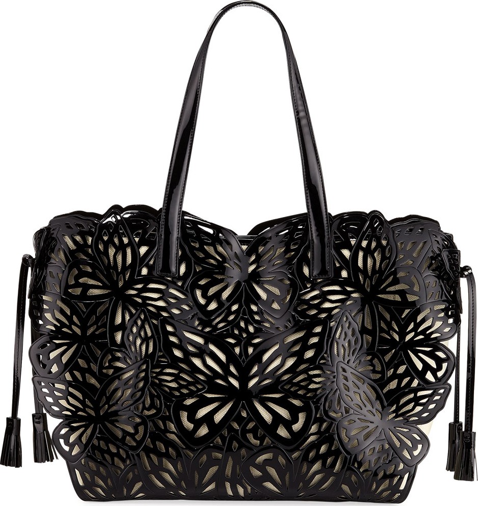 Sophia Webster Liara Canvas Butterfly Tote Bag