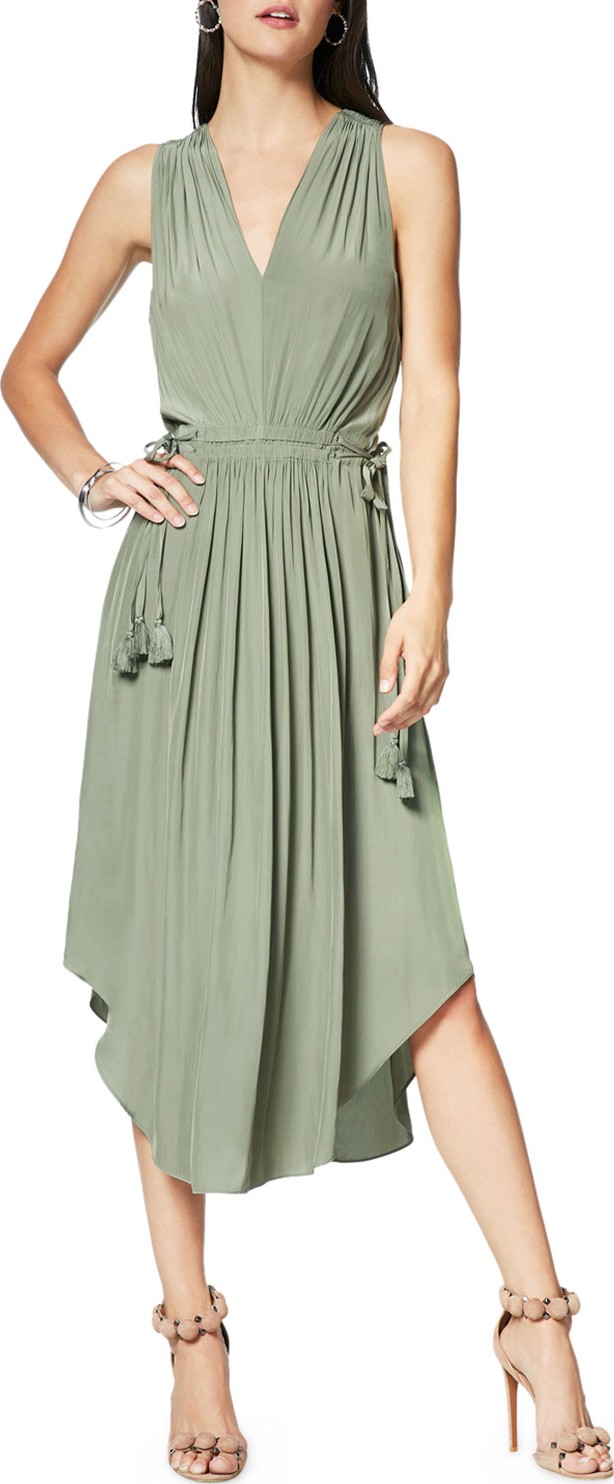 Ramy Brook Hailey Shirred Sleeveless Midi Dress