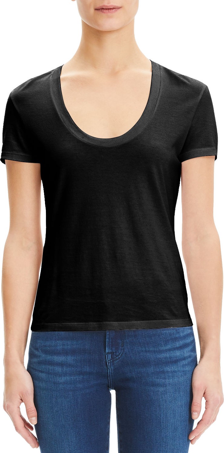 Theory Tiny Scoop-Neck Short-Sleeve T-Shirt