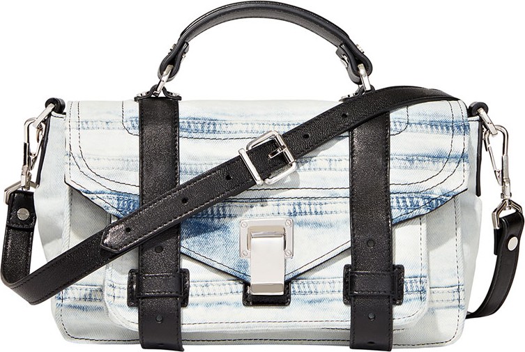 Proenza Schouler PS1 Tiny Denim Satchel Bag