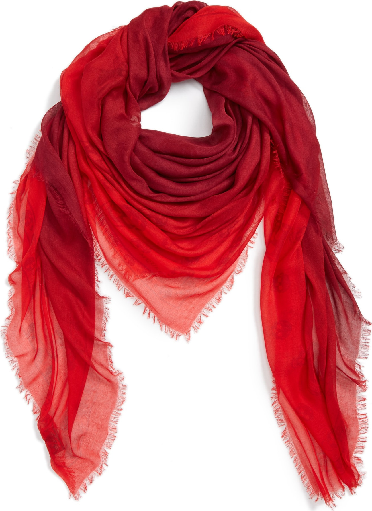 Alexander McQueen Shadowy Skull Silk Shawl