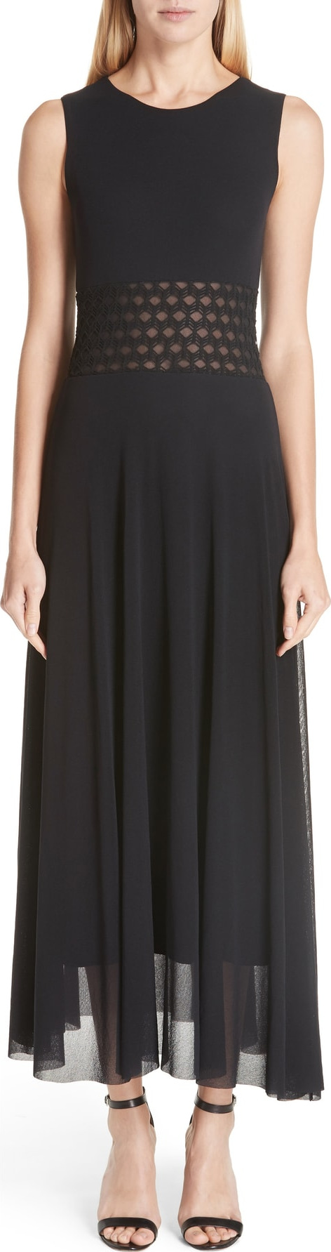Fuzzi Cutout Waist Maxi Dress