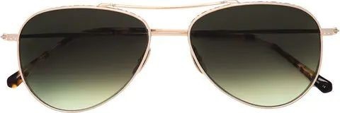 GARRETT LEIGHT Tortoise aviator sunglasses